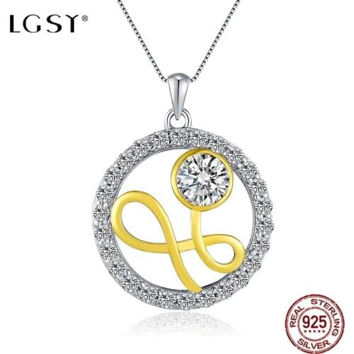 LGSY 925 Sterling Silver Crystal Pendant Romantic Fine Jewelry Making Fashion Silverware Heart-shaped Necklace Pendant DP024