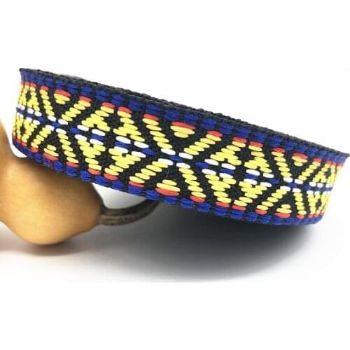 10Yards 20mm 3/4" Hair Bow Belt Lace Decoration Geometric Woven Ribbon DIY Craft Jacquard Ribbon Clothing Curtain Accessory