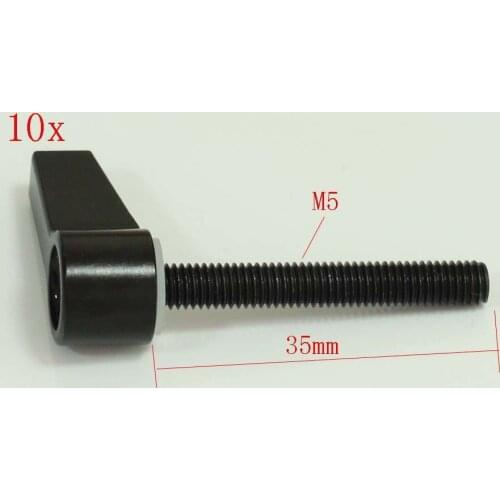 10pcs Metal M5 35mm length Knob Screw L Shape Screw For 5D2/3 Rod Rail Rig Clamp (pack of Ten)