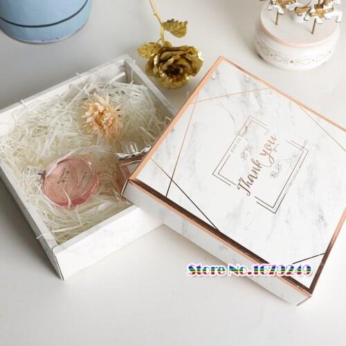 20x20x6.5cm White marble bronzing gift Box,biscuit mooncake Candy box, Party Wedding Favors giveaway Gift Boxes 50pcs/lot