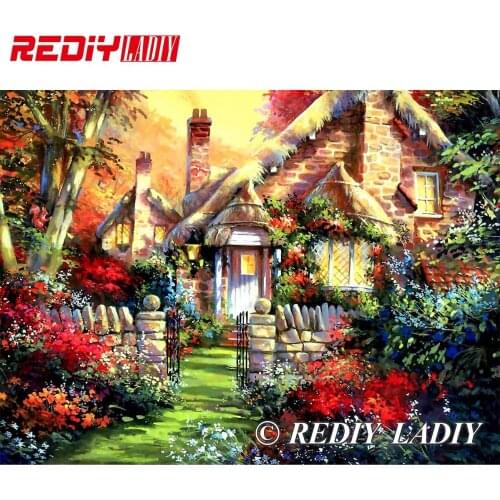 30x41cm 3D Accurate printed crystal beads embroidery kit country home beadwork crafts needlework diy beads cross stitch APT562