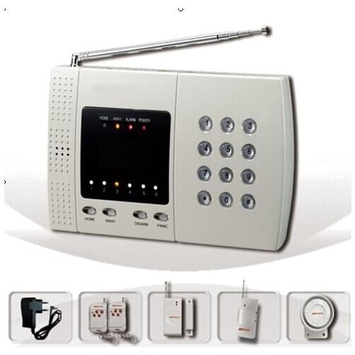 433Mhz 6 defence zone alarm system PSTN (Landline) Alarm System