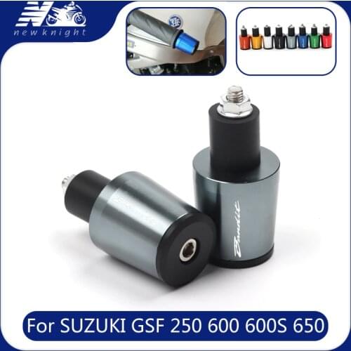 7/8" 22mm With Logo Handlebar Grip End Plug Handle Bar End Cap For Suzuki GSF 250 600 600S 650 650S 650N 1200 1250 Bandit 650S