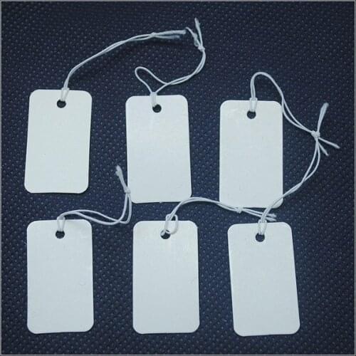 1000pcs white paper tags jewelry packing tags price tags gift price labels size 34x20mm for garments and clothing marks