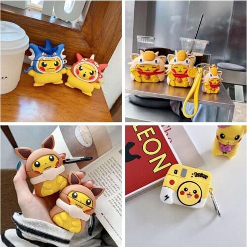 Pendant charging case protective cover cute animal model for Airpods1 2 Pro wireless bluetooth headset silicone protective cover