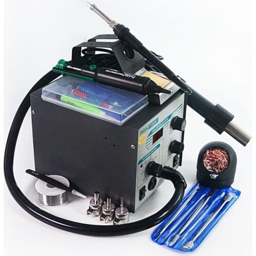 2 IN 1 600W LED Digital Soldering Station QUICK 706D+ Hot Air Rework Station Electric Soldering Iron For Phone PCB IC SMD BGA We