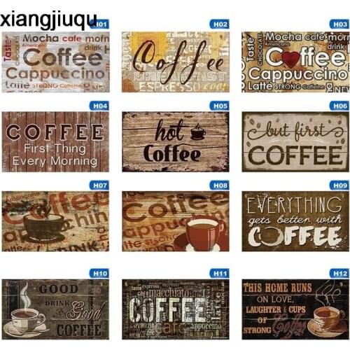 Wooden Coffee Hanging Plaque Retro Kitchen Cafee Bar Wooden Hanging Signs Door Wall Decoration Home Decor Supplies
