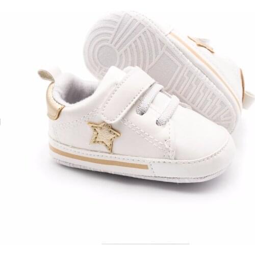 Winter Baby Shoes Girls Boy Moccasins Star White Casual Sport Toddler Shoes Infant PU Soft Sole First Walkers Kids Newborn Shoes