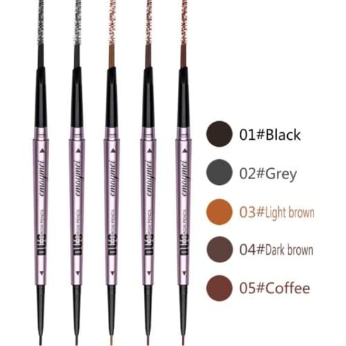 Rotating Automatic Double-headed Eyebrow Pencil Waterproof Long Lasting Eyebrow Enhancers Stainless Steel Eyebrow Tweezers TSLM1
