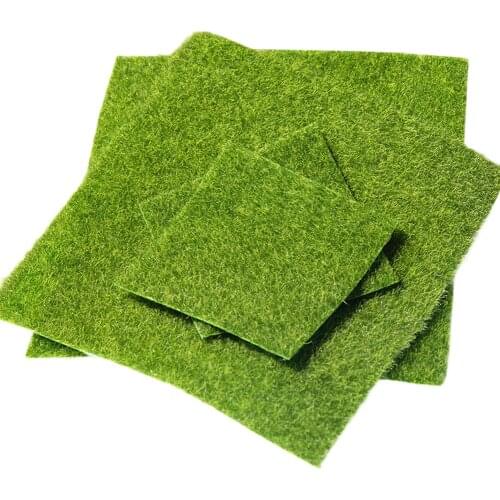 Artificial Grassland Simulation Moss Lawn Turf Fake green Grass Mat Carpet DIY Micro Landscape Home Garden Floor