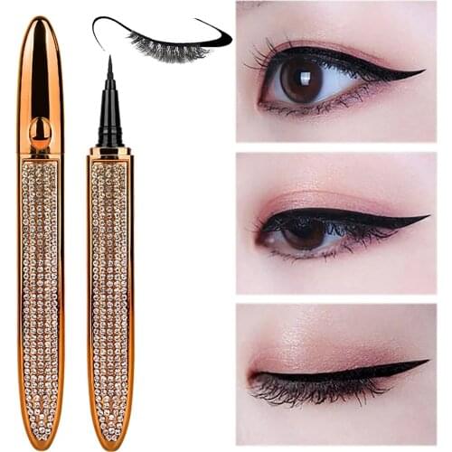 Quick Dry Non-Blooming Liquid Pen Black / Brown Multifunctional Magic Eyeliner 3ML