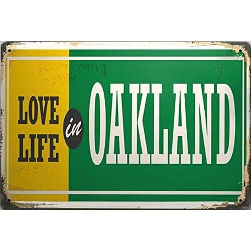 New Metal Tin Sign Retro Art Metropole Oakland USA Bar Home bedroom wall decor sign 16x12inch