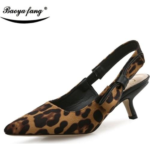 BaoYaFang Brand New arrival womens low heel shoes 5cm Flock Autumn fashion shoes woman strange heel party shoes