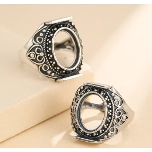 10*13mm 925 STERLING SILVER Semi Mount Bases Blanks base blank Pad rings ring Setting set jewelry gift A5487