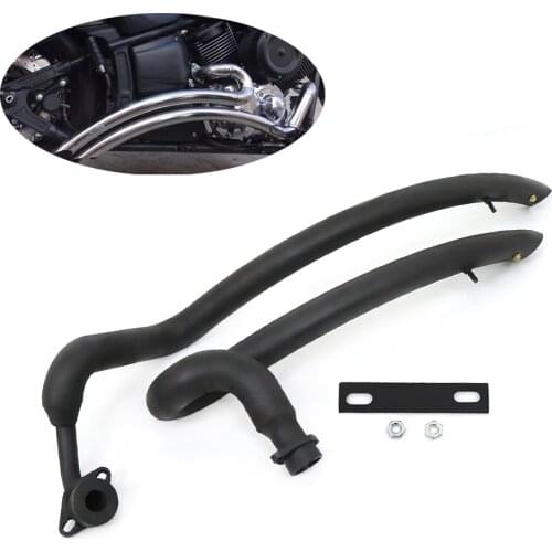 Slash Cut Full Exhaust System Pipe Drag Pipes With Muffler Removable Silencers For Yamaha V Star Dragstar 1100 XVS1100 All Years