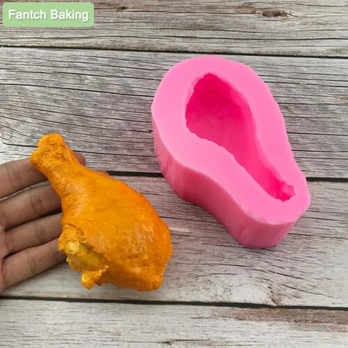 Soft Silicone Chicken Leg Mold Ice Chocolate Fondant Drumstick Food Styling Baking Mould Cake Decoration Steam Oven Tool Soap