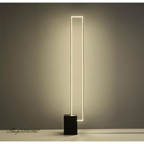 Modern Led Floor Lamp Iron Square Standing Lamp for Bedroom Living Room Art Decor Study Metal Floor Light Fixtures Table Lamp