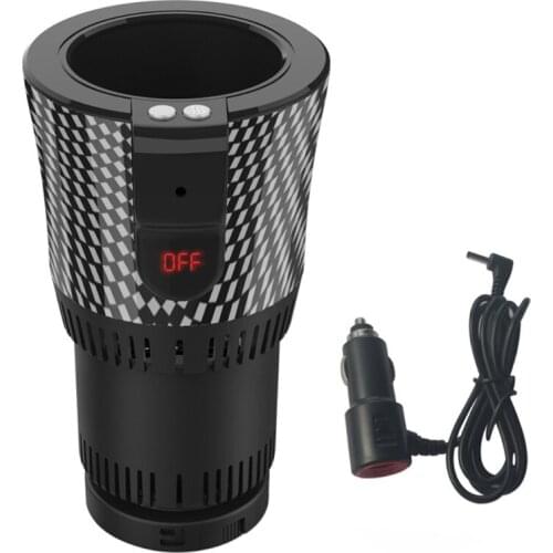 Smart Digital Display Car Cooling Cup Home Office Desktop Warmer Cooler Mug 19QE