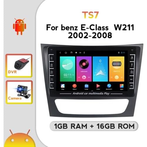 YELLOBERRY Button and touch screen control auto radio Multimedia Video Player Car Stereo GPS for Mercedes Benz W211 2002-2010 2