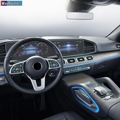 Car Interior Central Console Gear Dashboard Navigation Screen Protective Film For Mercedes Benz GLE Class W167 C167 2020 2021