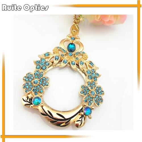1PC 3x Portable Necklace Reading Magnifier Pendant Necklace Decorative Magnifying Glass