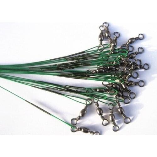 100 pieces line in a set Lure steel wire conductor anti-bite line character ring pin lure steel wire line