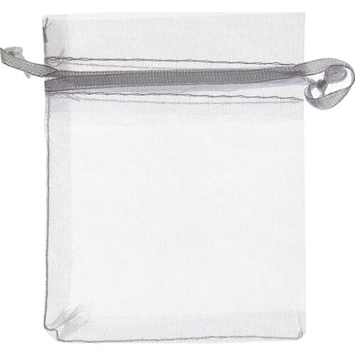 100 Pieces a Pack Plain Organze Jewelry Packaging Transparent Pearl Yarn Mesh Bag New Practical Gift Package
