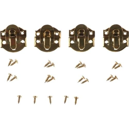 4 pcs/lot Jewelry Chest Box Suitcase Case Trunk Buckles Toggle Hasp Latch Catch Clasp 26X29MM Bronze Gold Wholesale