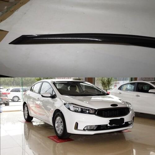Fits For KIA K3 black+Carbon fiber texture Window Visor 2012-2018 Vent Shades Sun Rain Deflector Guard Auto Accessories 4PCS