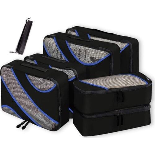 7 PCS Travel Storage Bag Set for Clothes Tidy Organizer Wardrobe Suitcase Pouch Travel Organizer Bag Case Shoes Packing Cube Bag
