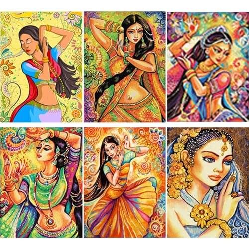 DIY 5D Diamond Painting Full Round Square Resin Mosaic Diamonte Embroidery Cross Stitch Kits Wall Art Handcraft Belly Young Lady