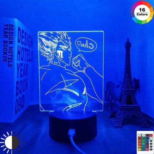 One Punch Man Garou Led Night Light for Bedroom Decor Nightlight Birthday Gift Anime 3d Lamp Garou One Punch Man
