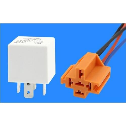 Car relay 12v 24v 4pin 5pin Automotive Relay With Copper Terminal Auto Relay With Relay Socket