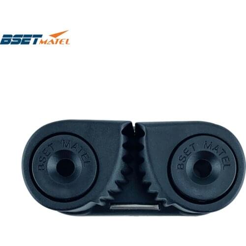 Black Composite 2 Row Matic Ball Bearing Cam Cleat Marine Boat Pilates Equipment Fast Entry Rope Wire Fairlead Sailing Sailboat