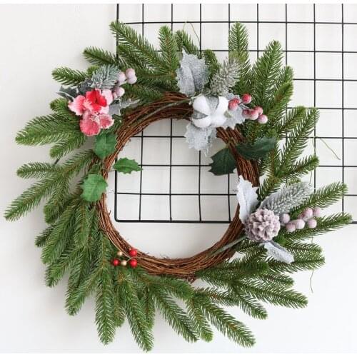 Artificial Pine Branches Small Tree Sprigs Fake Christmas Flowers Stem For Holiday Fall Wreath DIY Accessories