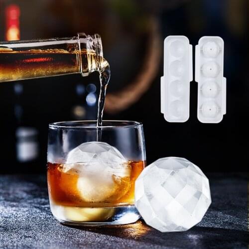 4/15Cells Round Ice Cube Mold Household Refrigerator Round Whiskey Ice Tray with Lid Refrigeration Ice Ball Maker Ice Buckets