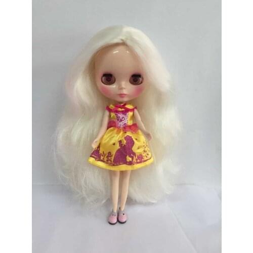 Nude Blyth Doll, white hair Factory doll Fashion doll Suitable For DIY Change BJD Toy For Girls