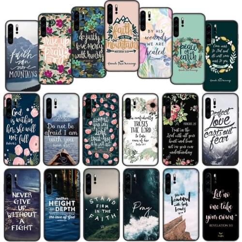 Bible verse Jesus Christ Soft Cover Case for Huawei P40 P30 P20 P10 Lite Pro Nova 5t