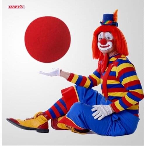 Adorable Red Ball 10pcs Sponge Clown Nose for Halloween Party Decoration Christmas Halloween Costume Dress Accessories 6zHH031