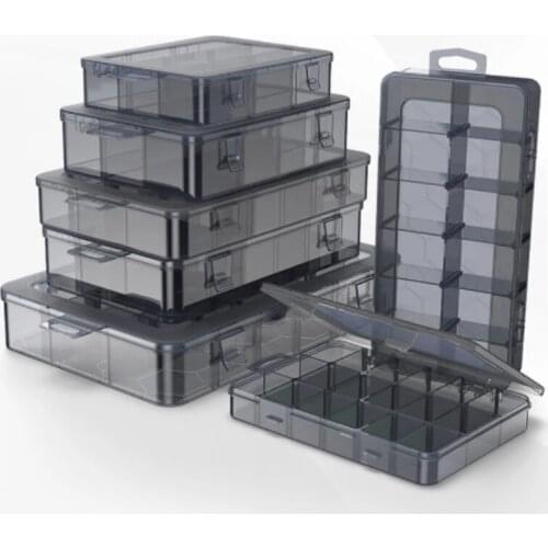 Organizer 9-24 Grids Adjustable Storage Container Compartment Plastic Storage Box Component Screw Holder Case Display Container
