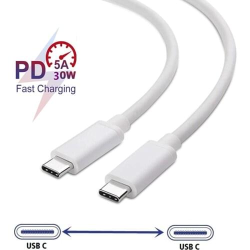 Original 0.25M/1M/2M PD USB C to USB C fast Charging Cable For Xiaomi Redmi Note 9 Pro Max 8a Dual K30 Mi 10 Pro for Huawei P40