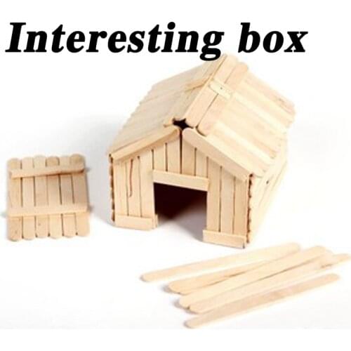 Sorbet stick ice cream stick popsicle stick wood chip sorbet stick handmade model material bundle of 50 sticks