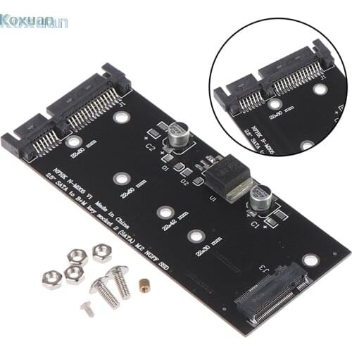 2020 B+M ke M.2 ssd ngff to 2.5inch 15pin sata3 pc converter adapter card