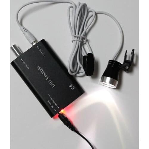 Rechargeable Headlgiht Head Lamp LED for Dental Binocular Loupe