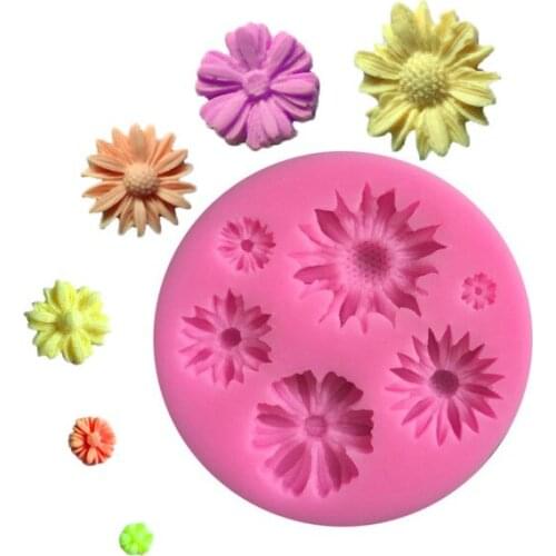 Sun Flower Silicone Cake Mold DIY Fondant Cake Decorating Tools Chocolate Confectionery Mould For Jelly Bread Baking Accessories