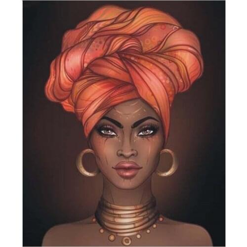 Full square round diamond painting African woman 5D DIY diamond embroidery cross stitch mosaic picture of rhinestones home decor