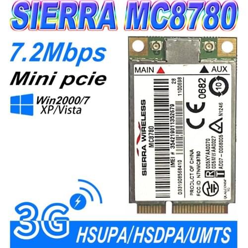 Unlocked Sierra MC8780 HSDPA 3G WWAN 7.2Mbps Module HSUPA HSDPA UMTS GPRS EDGE PCI-E 3G Module