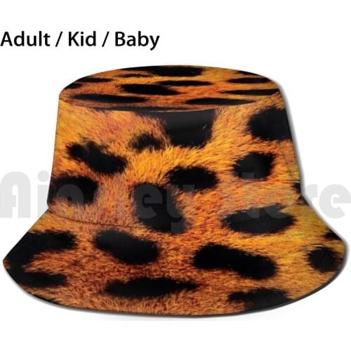 Leopard Print Design Cloth Sun Hat Foldable UV Protection Quarantine Inhale Breath Oxygen Children