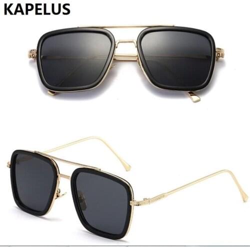 KAPELUS Sunglasses with metal frames Fashion sunglasses for men and women The box of glasses