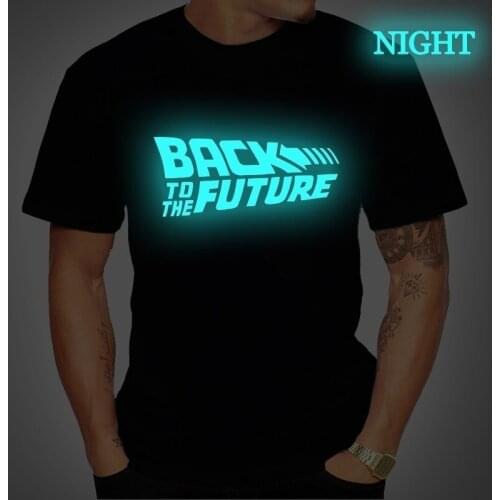 Back to The Future Luminous T Shirt Fashion Tops Tees Printed Short Sleeve Men Women Boys Girls Unisex Cool T Shirt
